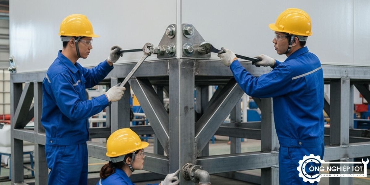 Thi công téc nước công nghiệp